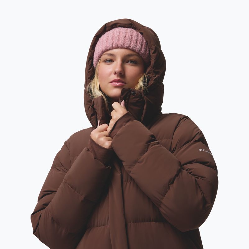 Дамско пухено дълго яке Columbia Amaze Puff Long Hooded tobacco 8