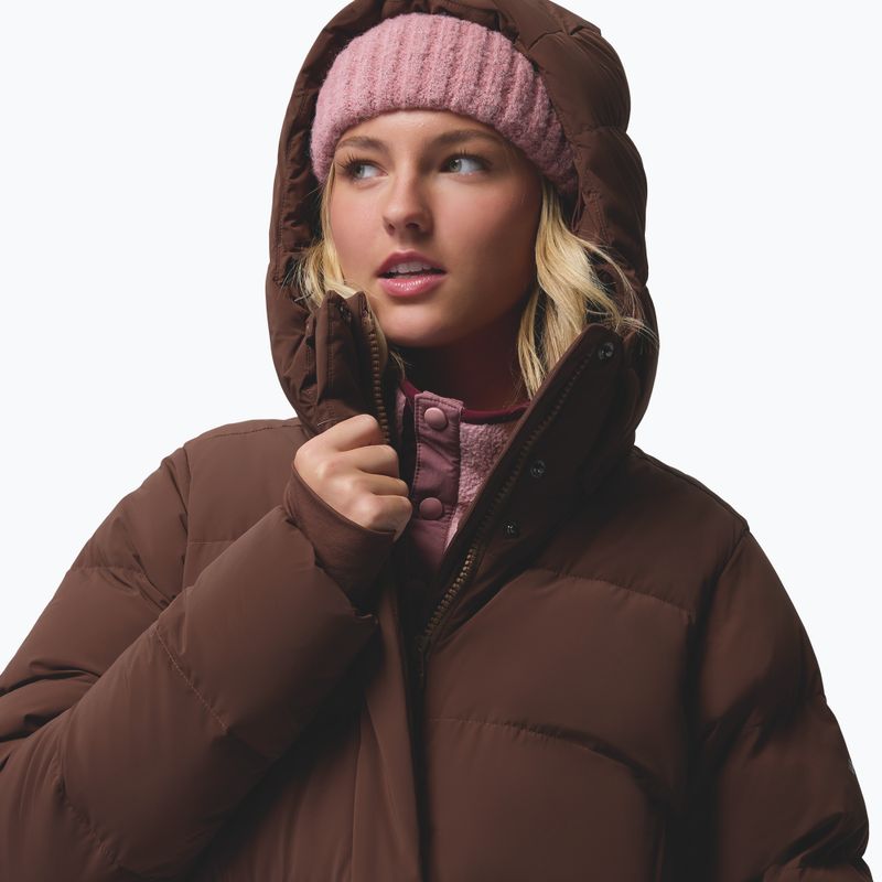 Дамско пухено дълго яке Columbia Amaze Puff Long Hooded tobacco 9
