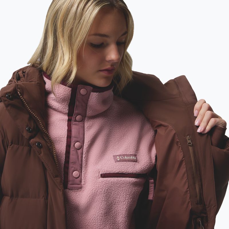 Дамско пухено дълго яке Columbia Amaze Puff Long Hooded tobacco 17