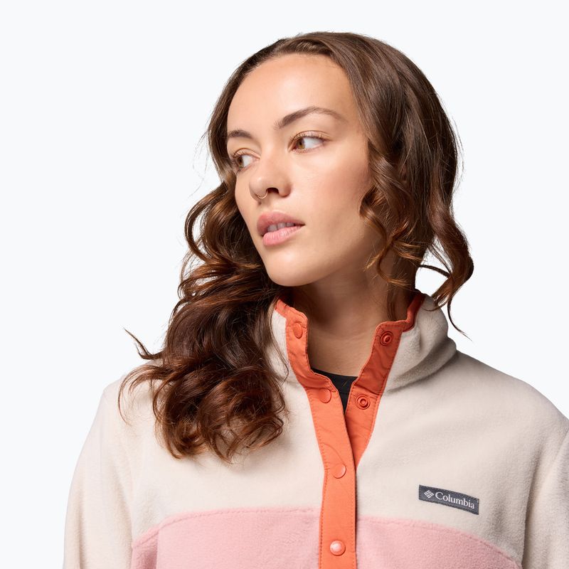 Дамски суитшърт Columbia Benton Springs 1/2 Snap eraser pink/dark stone/tuscan 5