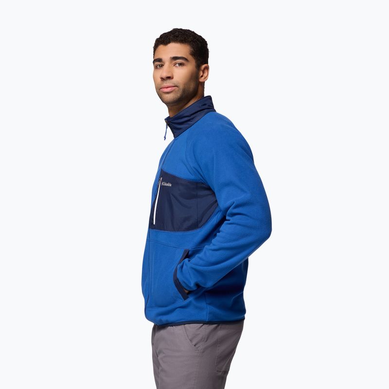 Мъжки поларен суитшърт Columbia Fast Trek Overlay Full Zip mt blue/coll navy 4