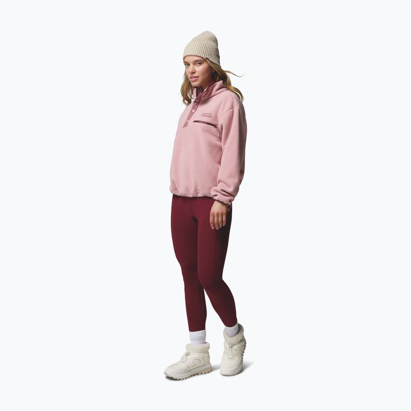Дамски поларен суитшърт Columbia Helvetia II Cropped Half Snap Fleece eraser pink/fig/rich wine 2