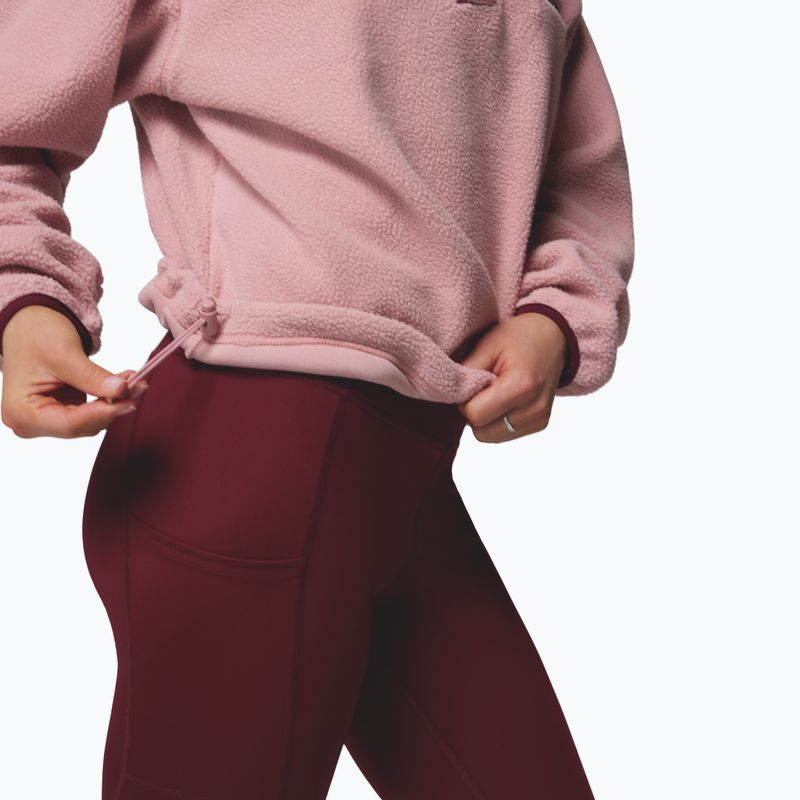 Дамски поларен суитшърт Columbia Helvetia II Cropped Half Snap Fleece eraser pink/fig/rich wine 6