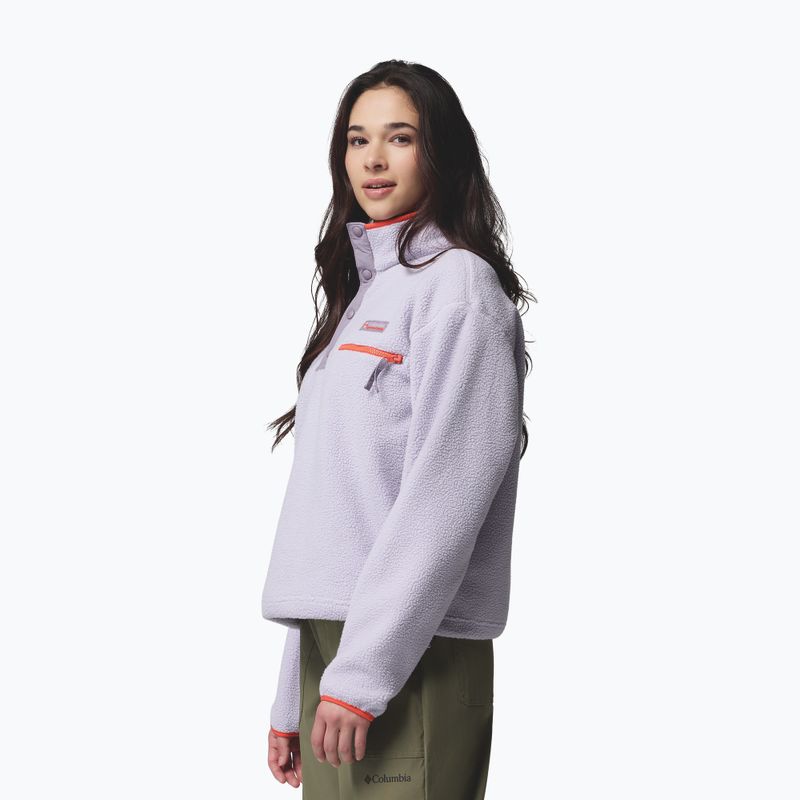 Дамски поларен суитшърт Columbia Helvetia II Cropped Half Snap Fleece lavender pearl/shale purple/zing 5