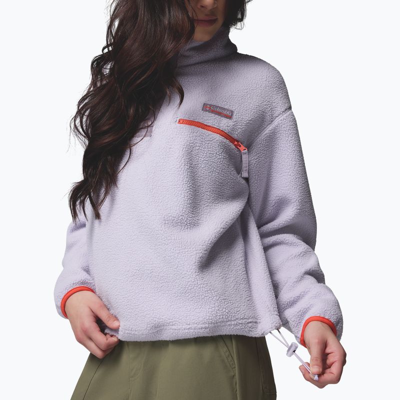Дамски поларен суитшърт Columbia Helvetia II Cropped Half Snap Fleece lavender pearl/shale purple/zing 6