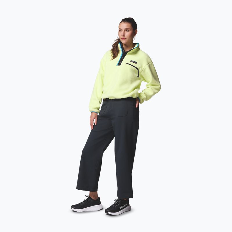 Дамски поларен суитшърт Columbia Helvetia II Cropped Half Snap Fleece citron haze/black/compass blue 2