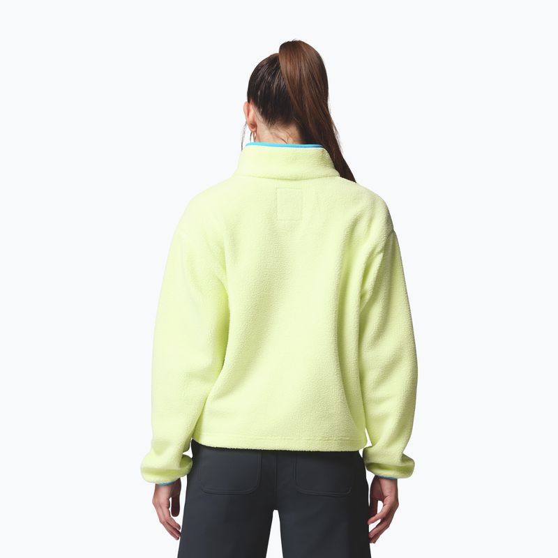 Дамски поларен суитшърт Columbia Helvetia II Cropped Half Snap Fleece citron haze/black/compass blue 3