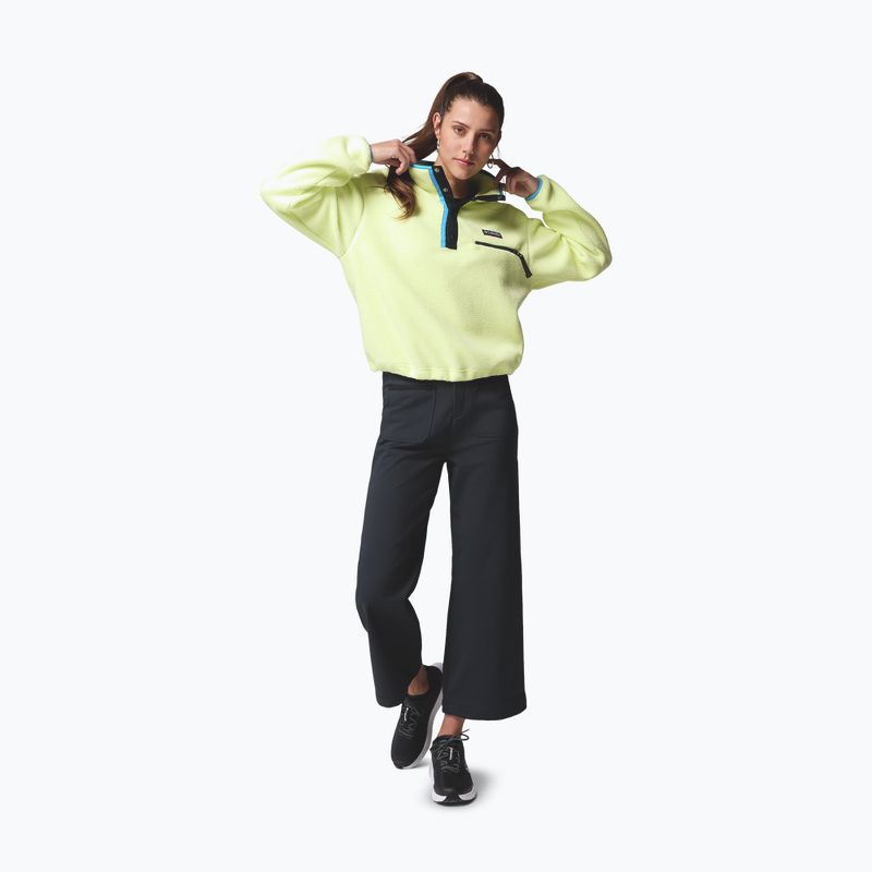 Дамски поларен суитшърт Columbia Helvetia II Cropped Half Snap Fleece citron haze/black/compass blue 4
