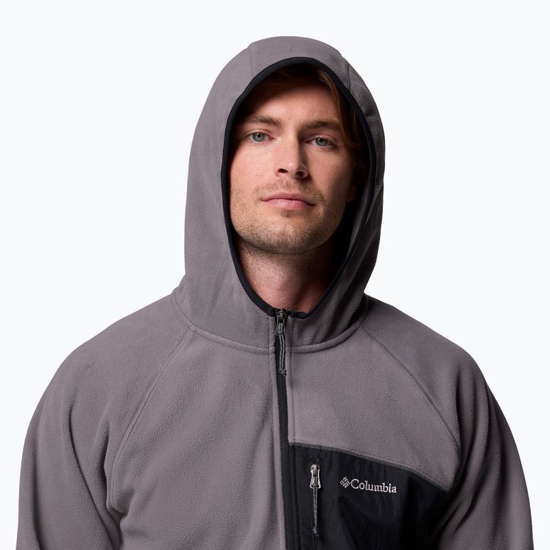 Мъжки суитшърт Columbia Fast Trek Overlay Hooded city grey/black 6