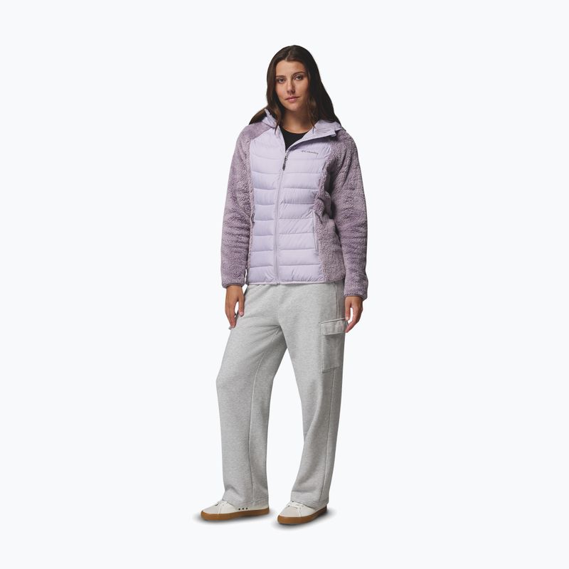 Дамско ватирано яке Columbia Powder Lite II Sherpa Hybrid shale purple/lavender pearl 2
