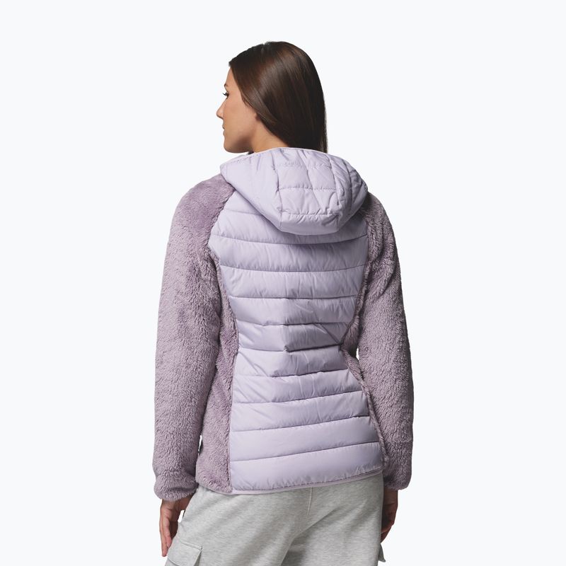 Дамско хибридно яке Columbia Powder Lite II Sherpa Hybrid shale purple/lavender pearl 3