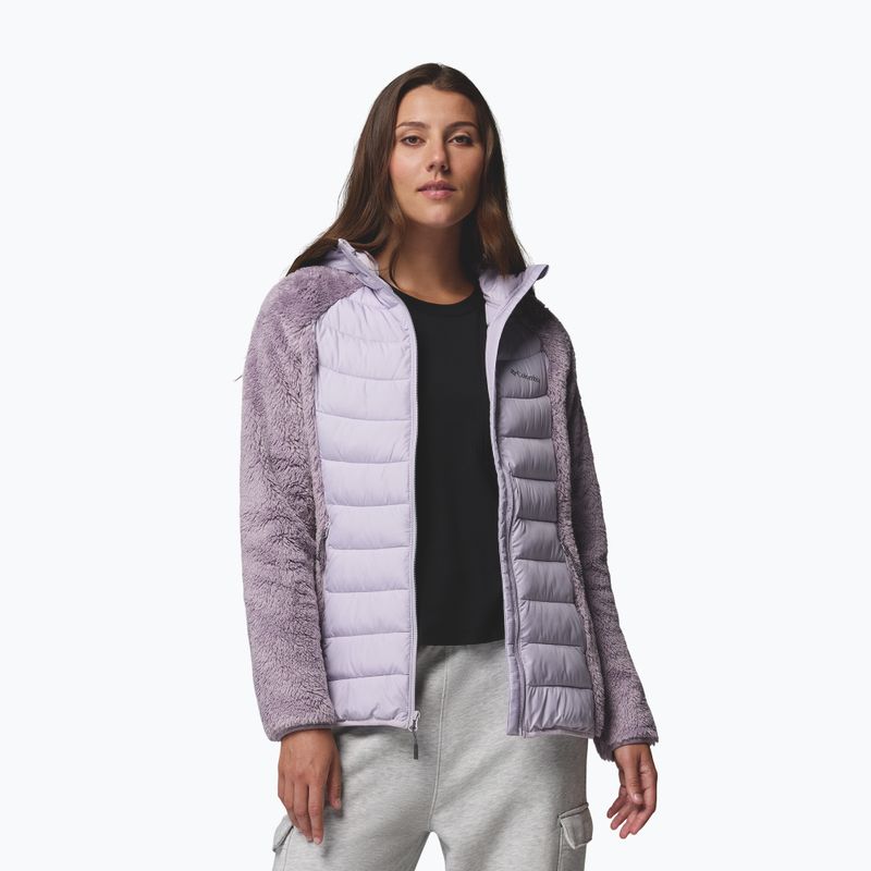 Дамско ватирано яке Columbia Powder Lite II Sherpa Hybrid shale purple/lavender pearl 5