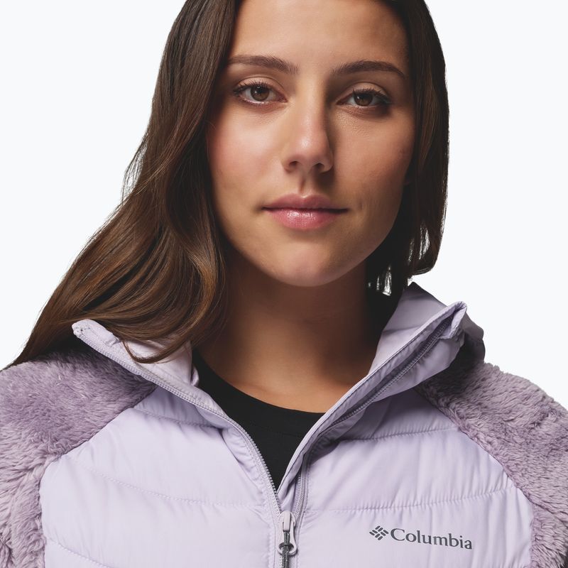 Дамско ватирано яке Columbia Powder Lite II Sherpa Hybrid shale purple/lavender pearl 6