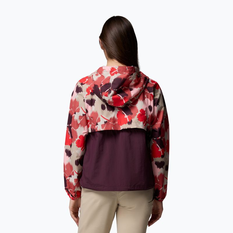 Дамско ветроустойчиво яке Columbia Spire Valley Printed Windbreaker washed red ikatbloom print/moonvista 3