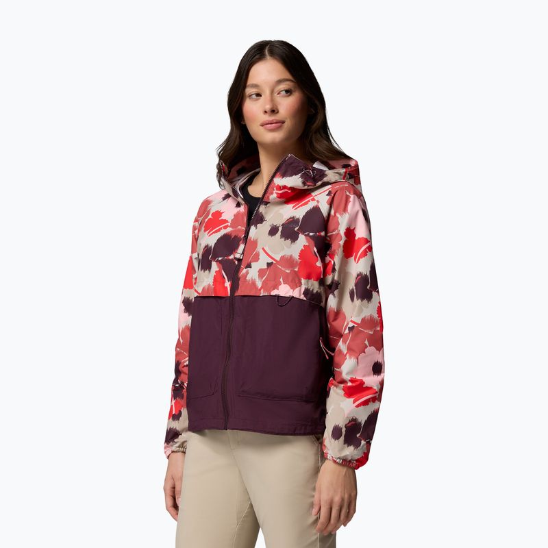 Дамско ветроустойчиво яке Columbia Spire Valley Printed Windbreaker washed red ikatbloom print/moonvista 4