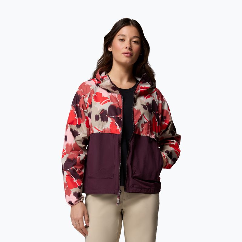 Дамско ветроустойчиво яке Columbia Spire Valley Printed Windbreaker washed red ikatbloom print/moonvista 5