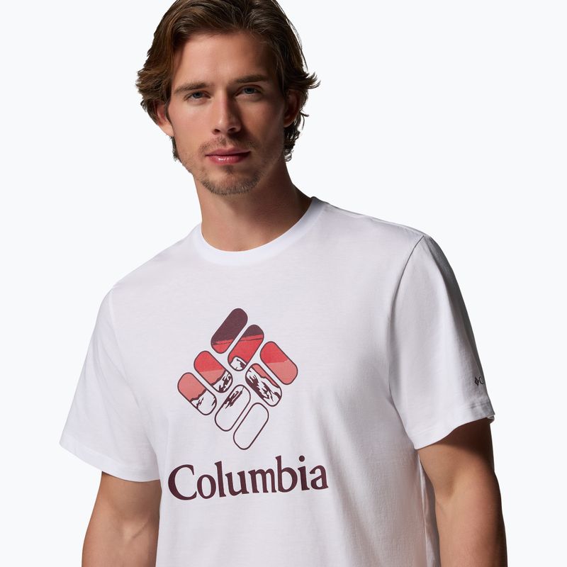 Мъжка тениска Columbia CSC Seasonal Graphic white/heavenly stacked gem 5
