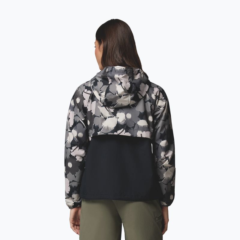 Дамско ветроустойчиво яке Columbia Spire Valley Printed black ikatbloom print/black 3