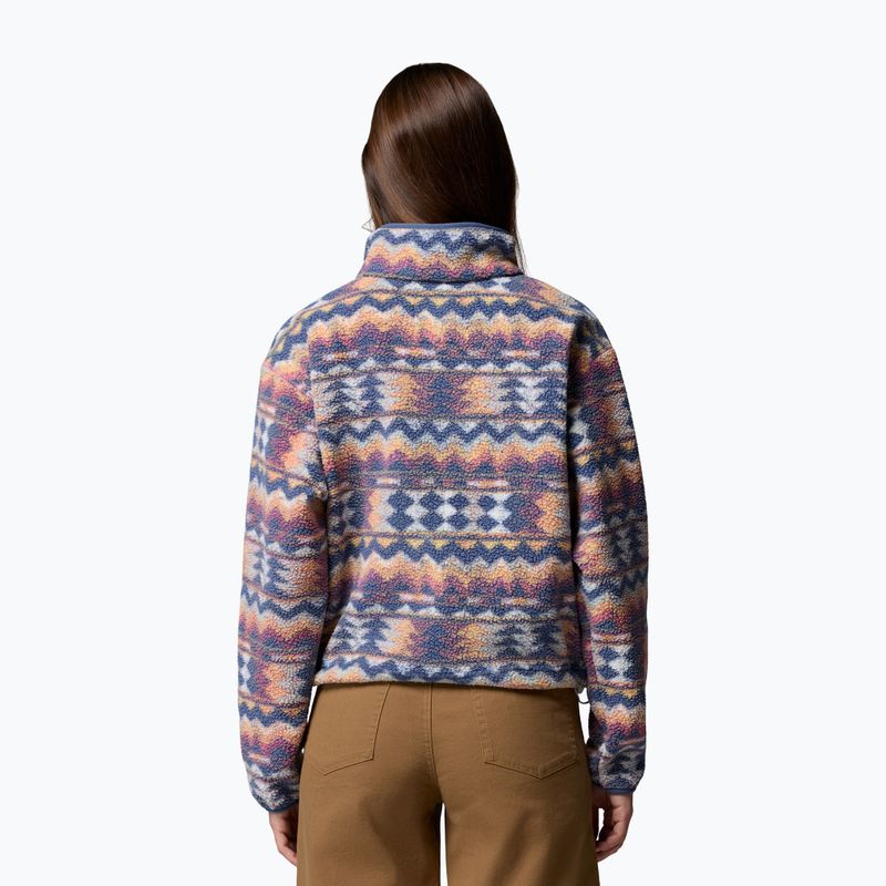 Дамски поларен суитшърт Columbia Helvetia II Printed Cropped Half Snap sea salt/retrotee 3