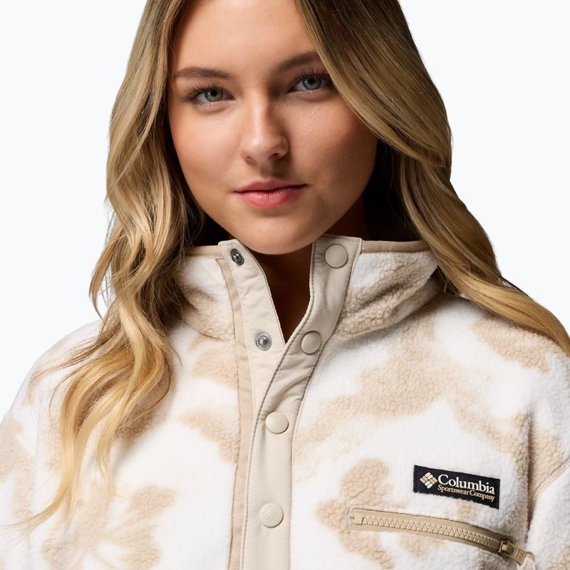 Дамски поларен суитшърт Columbia Helvetia II Printed Cropped Half Snap seasalt/sprayflower 5