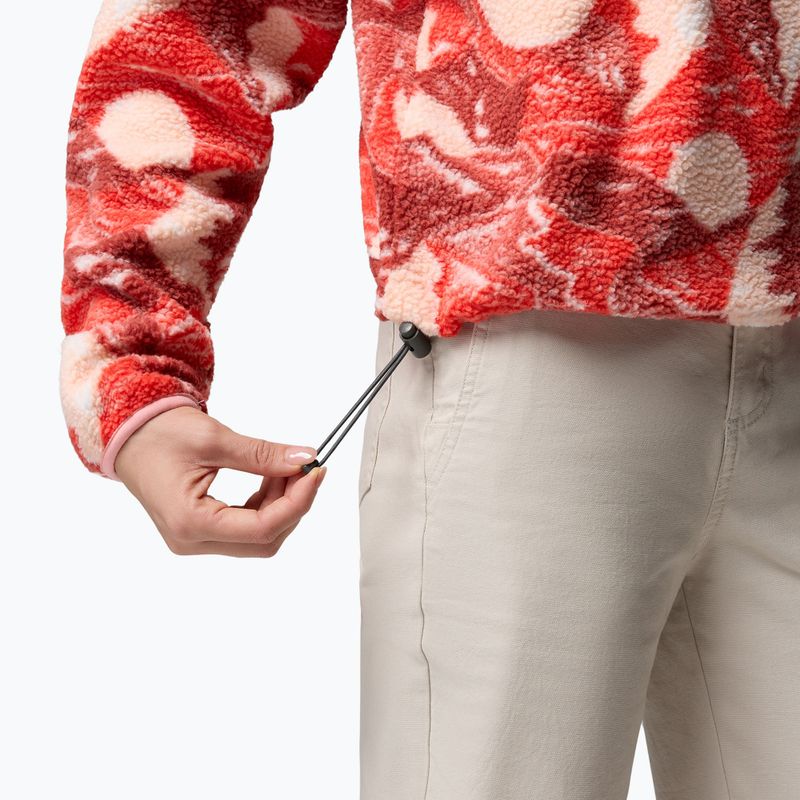 Дамски поларен суитшърт Columbia Helvetia II Printed Cropped Half Snap poppy red/sunscape 6