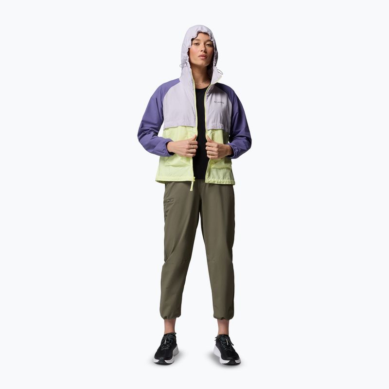 Дамско ветроустойчиво яке Columbia Spire Valley Windbreaker citron haze/lavender pearl/stormwatch 2