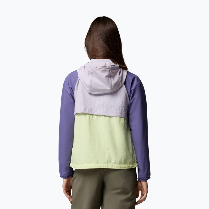Дамско ветроустойчиво яке Columbia Spire Valley Windbreaker citron haze/lavender pearl/stormwatch 3