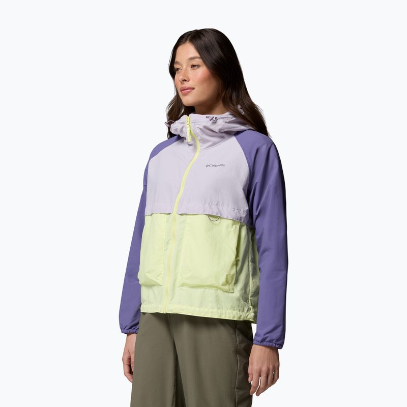 Дамско ветроустойчиво яке Columbia Spire Valley Windbreaker citron haze/lavender pearl/stormwatch 4
