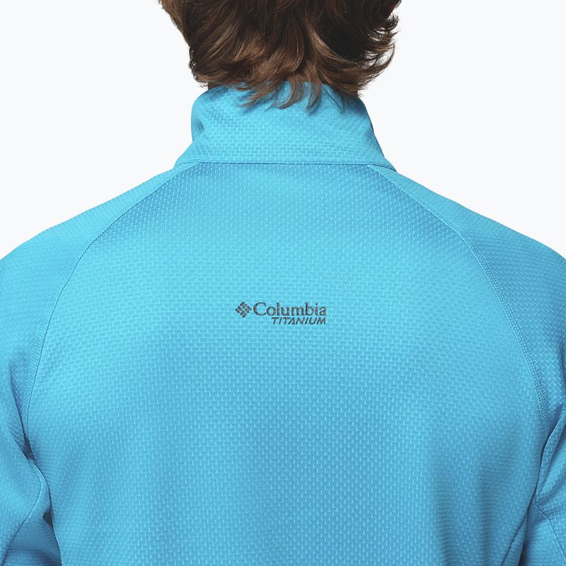 Мъжки трекинг суитшърт Columbia Triple Canyon Grid Fleece Full Zip II compass blue heather/black 7