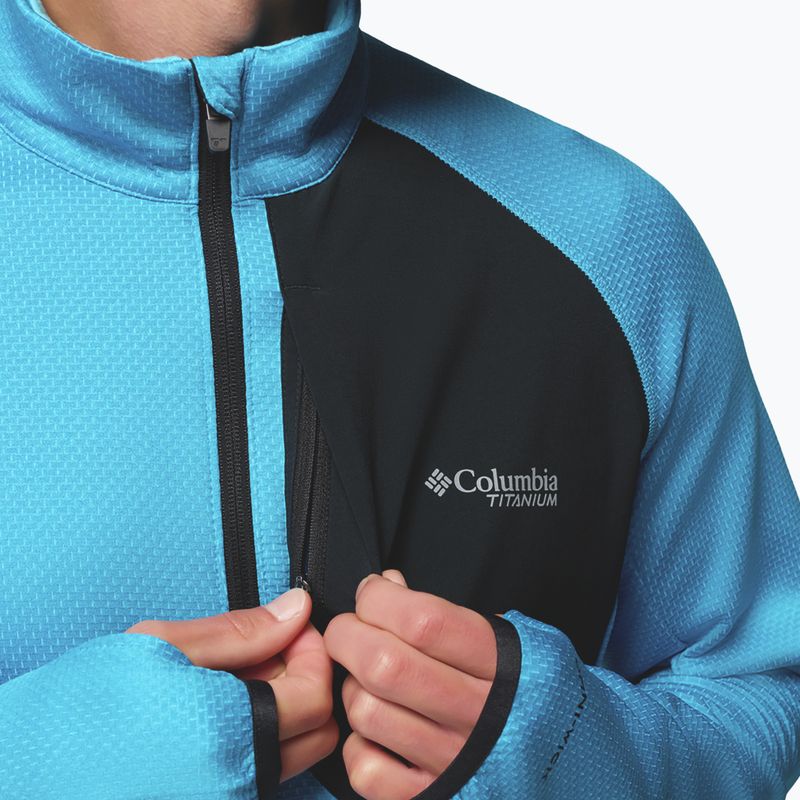 Мъжки трекинг суитшърт Columbia Triple Canyon Grid Fleece Full Zip II compass blue heather/black 8