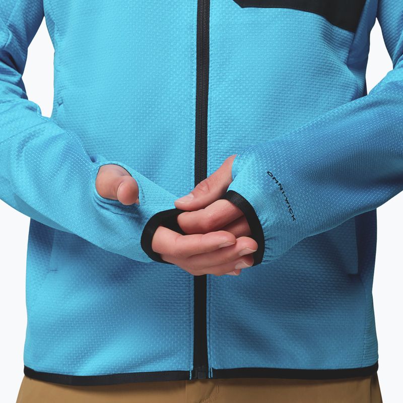 Мъжки трекинг суитшърт Columbia Triple Canyon Grid Fleece Full Zip II compass blue heather/black 9