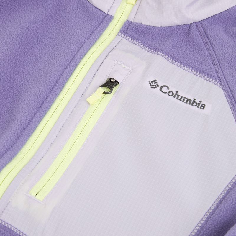 Детски поларен суитшърт Columbia Fast Trek V Full Zip stormwatch/lavender pearl  3