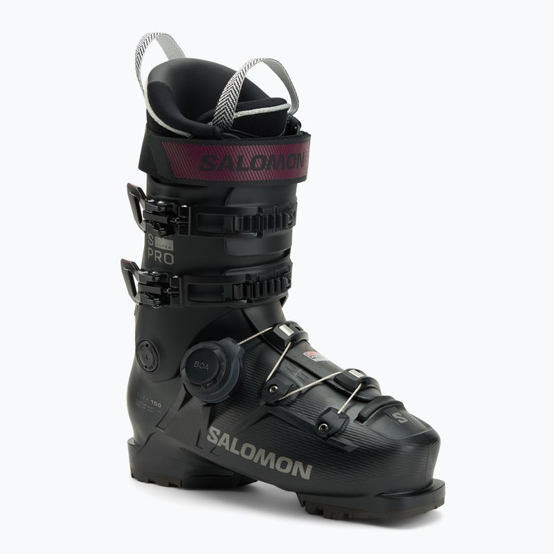 Мъжки ски обувки Salomon S/Pro Supra Boa 100 GW black/dark grey met./burgundy met