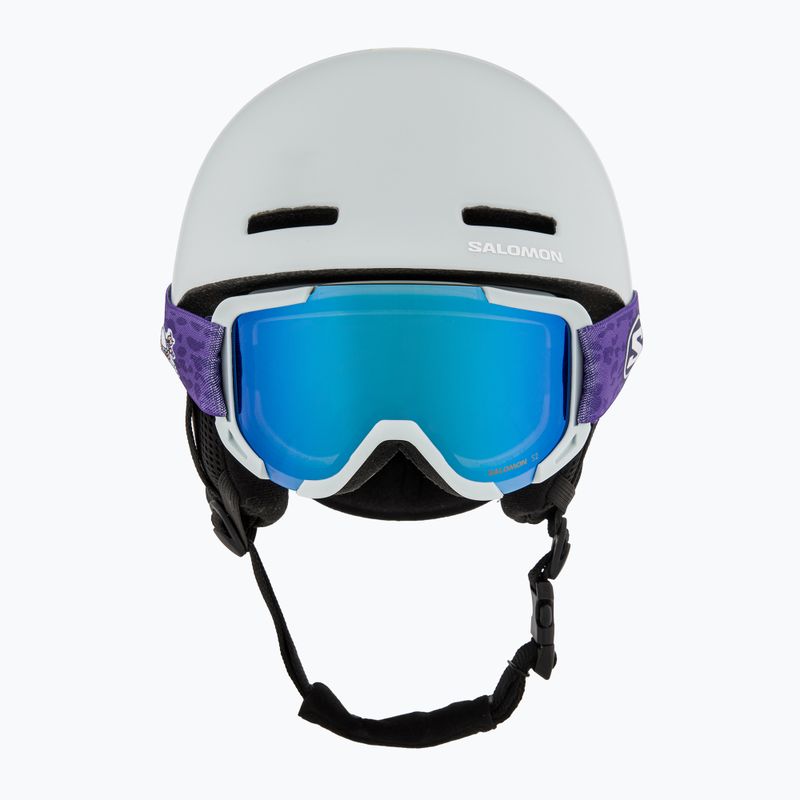 Детска скиорска каска Salomon Player Combo + очила XV Jr ice flow/ice flow mid blue 2