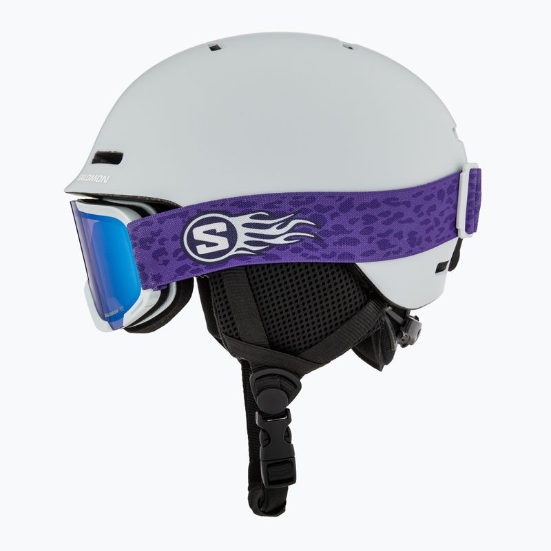 Детска скиорска каска Salomon Player Combo + очила XV Jr ice flow/ice flow mid blue 3