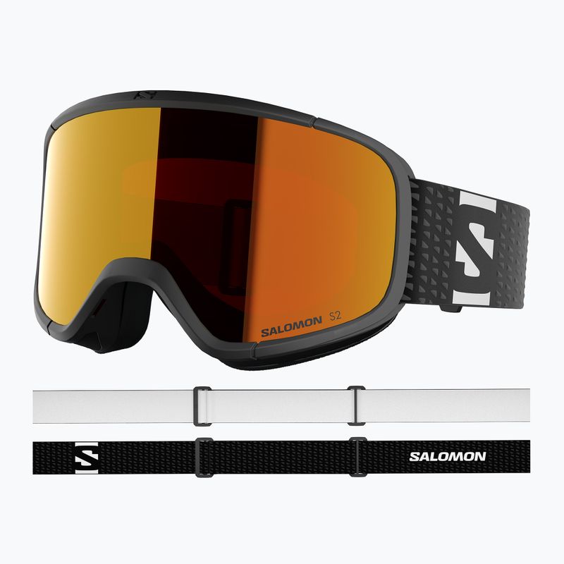 Скиорска маска Salomon Aksium 2.0 black/ml mid red 5