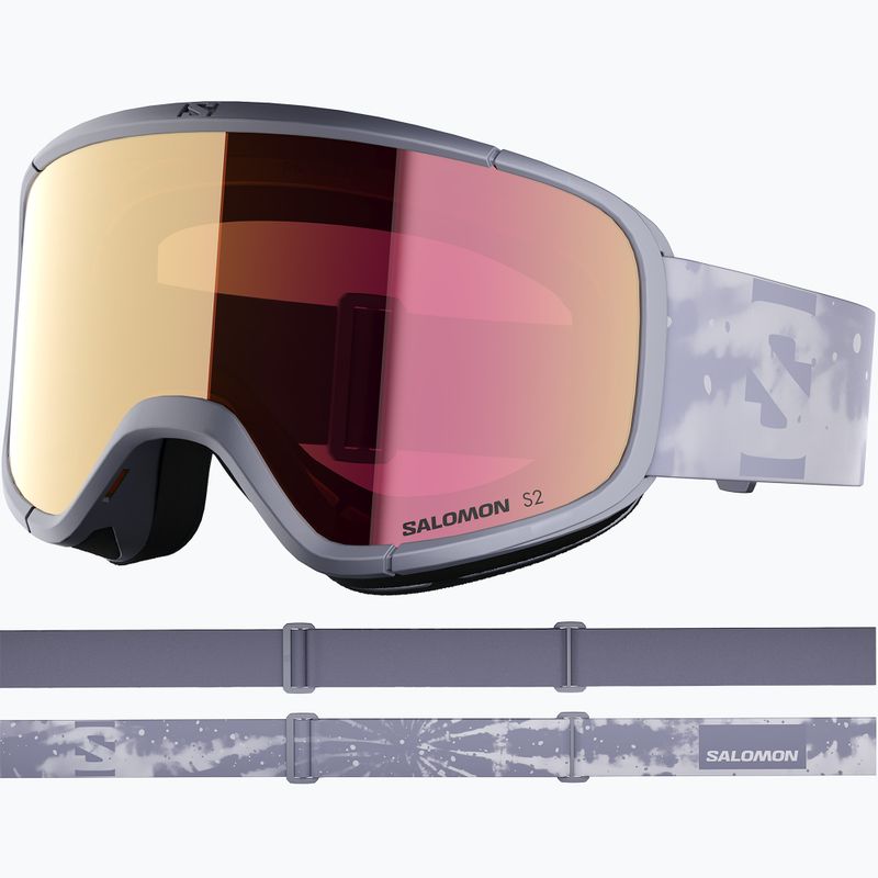 Скиорскa маска Salomon Aksium 2.0 S2 blue granite/ml ruby 2