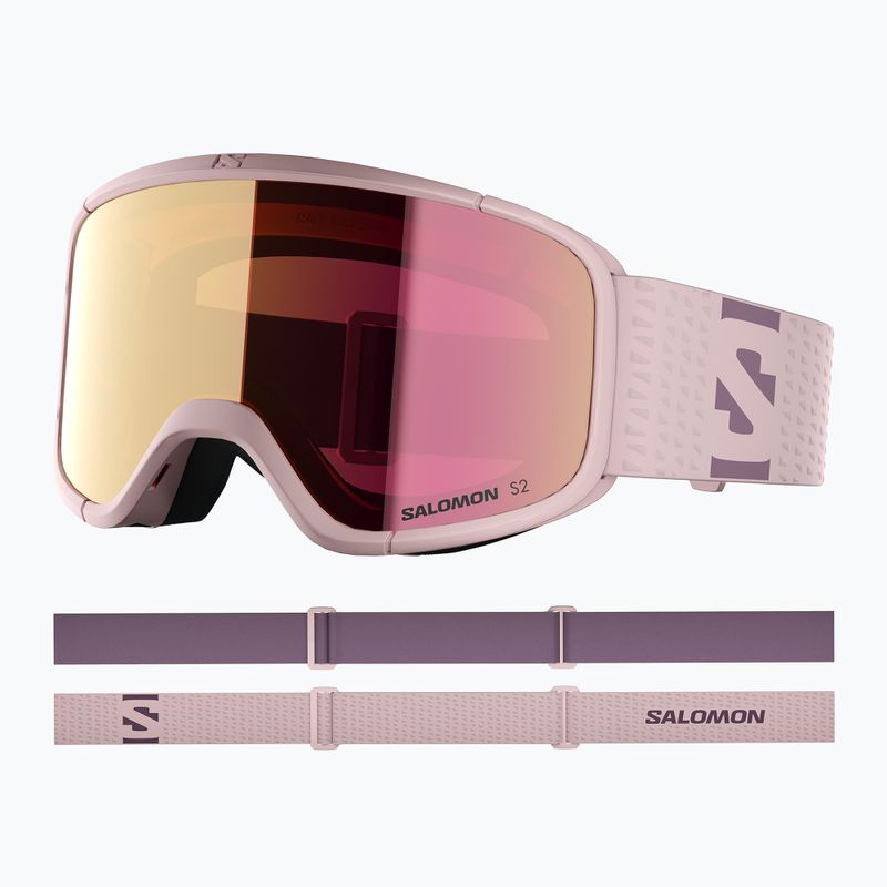 Скиорска маска Salomon Aksium 2.0 S heavenly pink/ml ruby 9