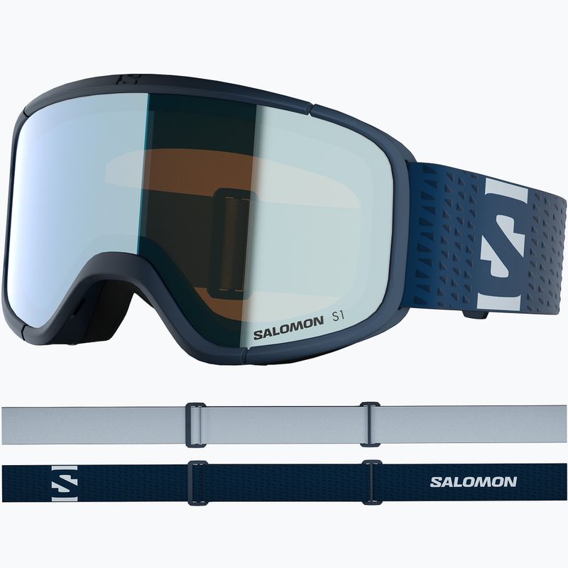 Скиорскa маска Salomon Aksium 2.0 S S1 dress blue/ml light blue 2