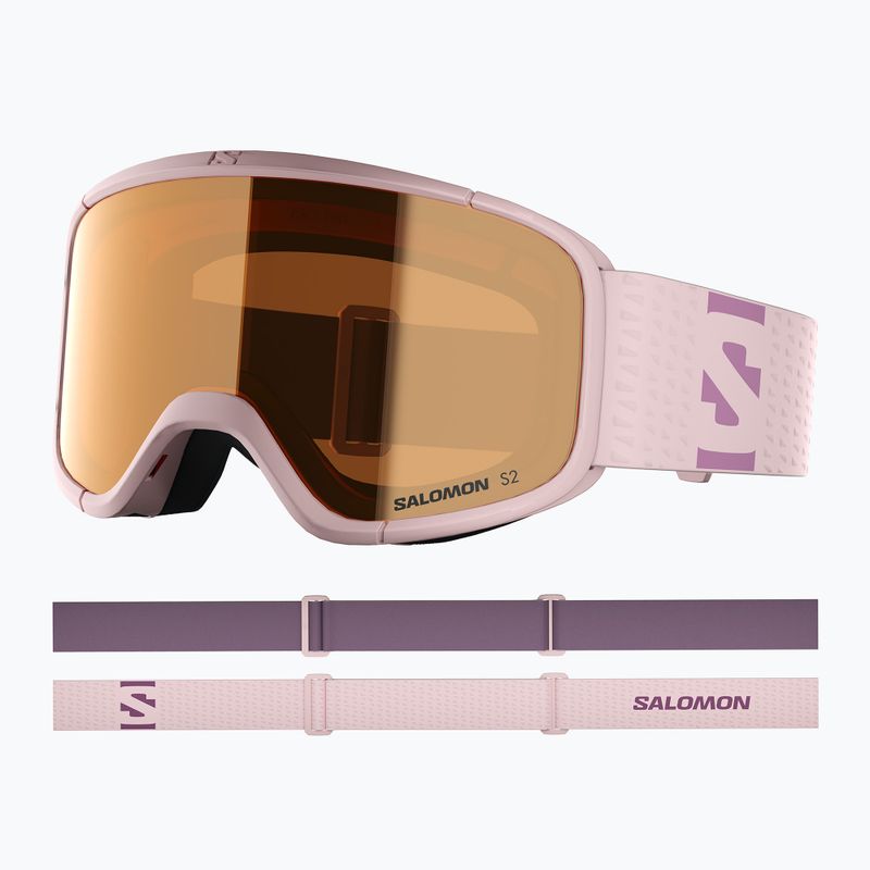 Скиорска маска Salomon Aksium 2.0 S acces heavenly pink/flash toric orange 5
