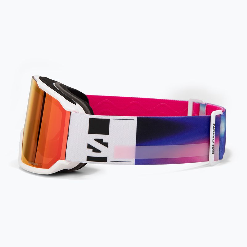 Скиорска маска Salomon S/View 3 white/ml mid red 4