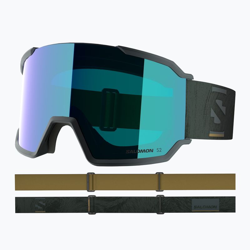 Скиорска маска Salomon S/View 3 green gables/ml mid blue 5