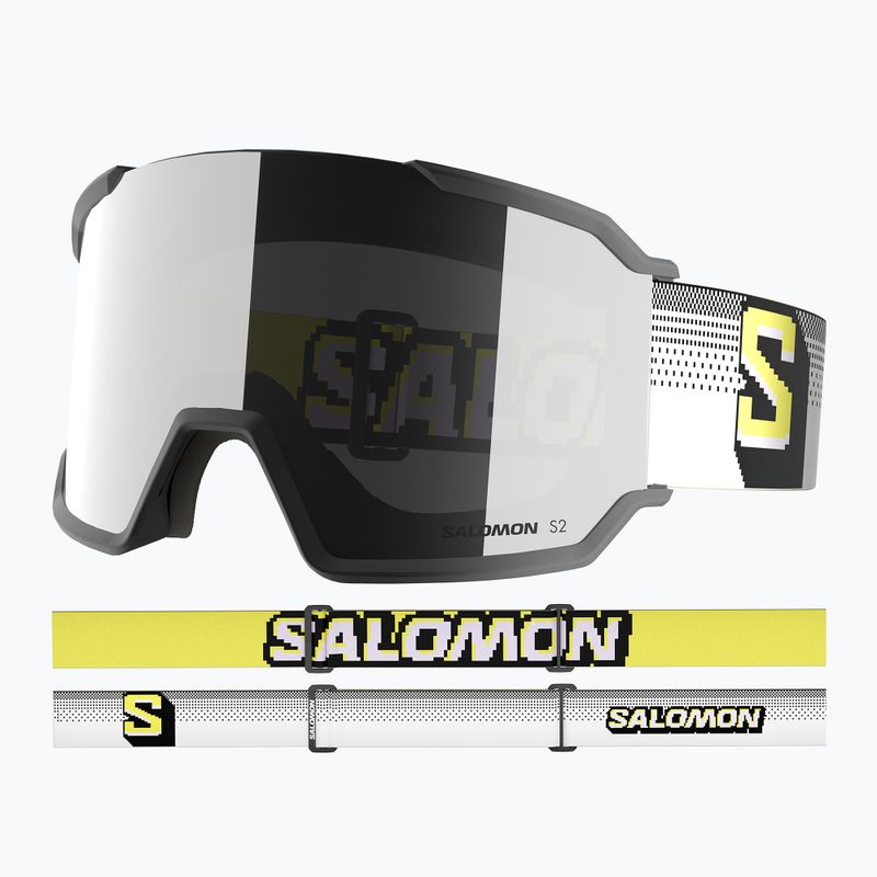 Ски очила Salomon S/View 3 black pixels/ml super white 5