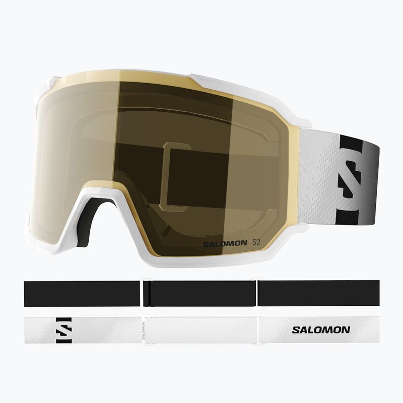 Скиорска маска Salomon S/View 3 Access white/flash gold 5