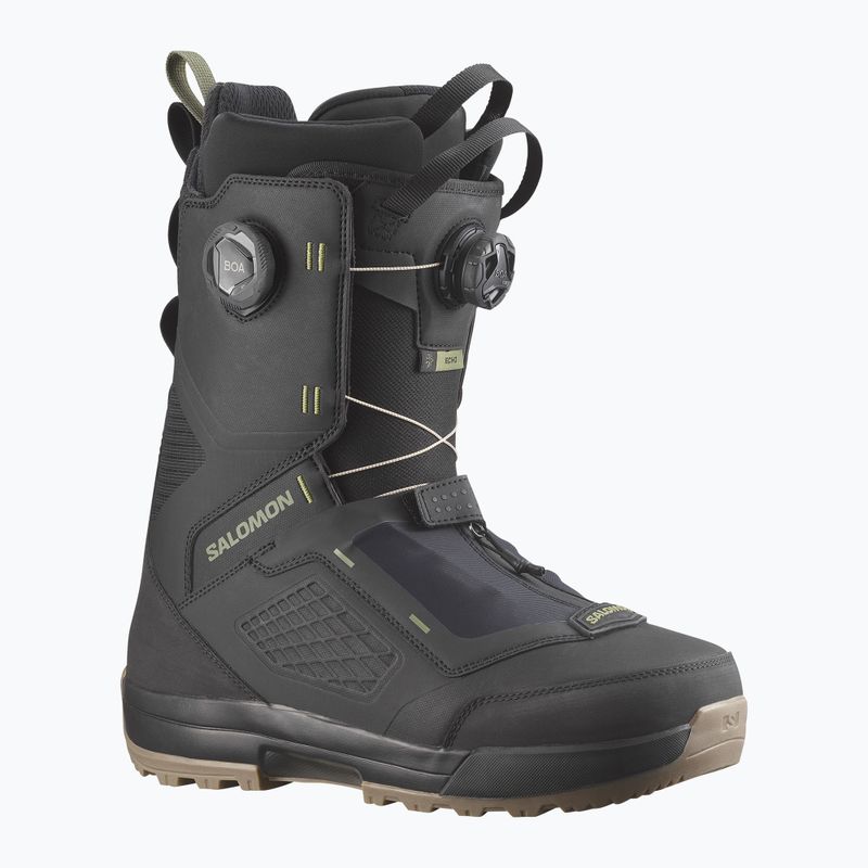 Мъжки обувки за сноуборд Salomon Echo Dual Boa black/black/deep lichen green 6
