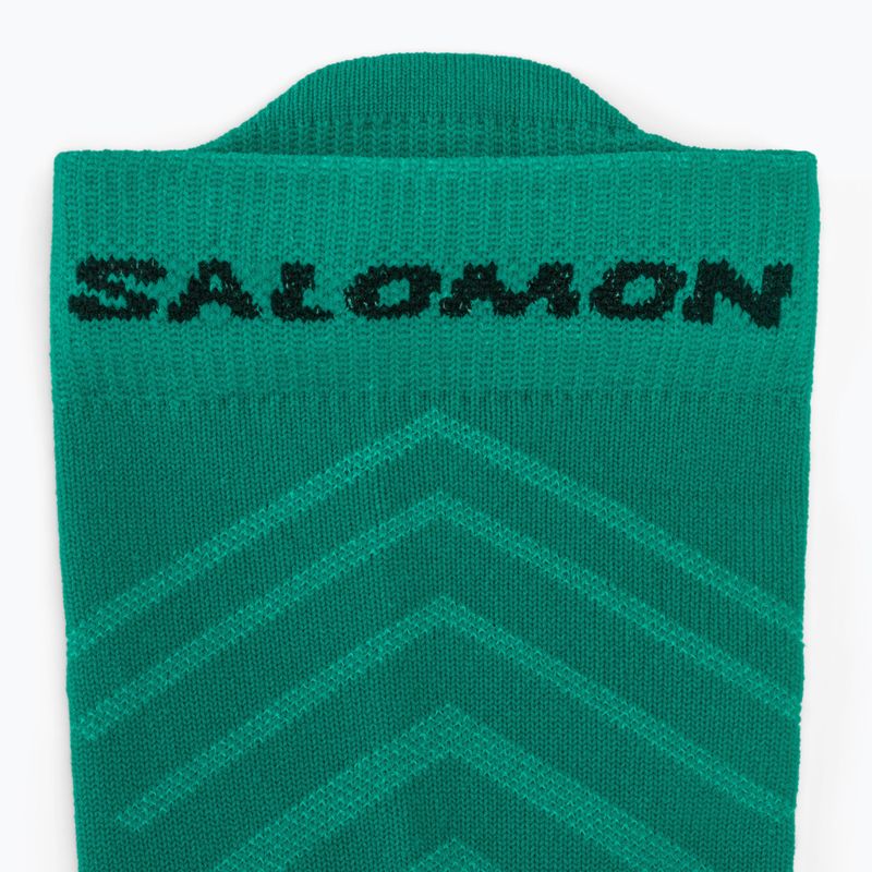 Чорапи Salomon Aero Crew dynasty green/waterfall 3