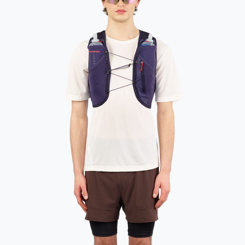 Жилетка за бягане Salomon Active Skin 4 GRVL martime blue / astral aura / haute red 4