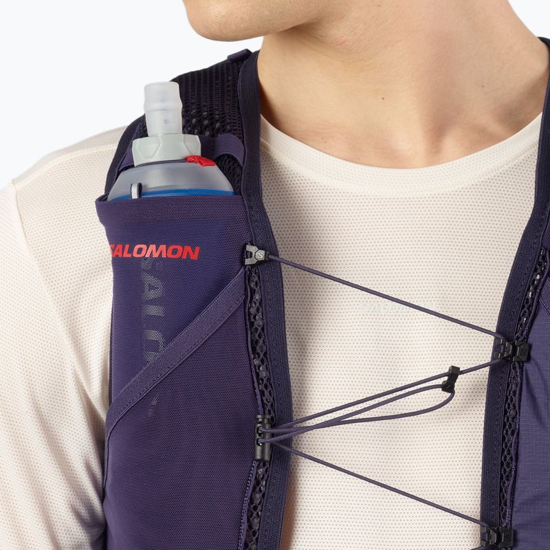 Жилетка за бягане Salomon Active Skin 4 GRVL martime blue / astral aura / haute red 6