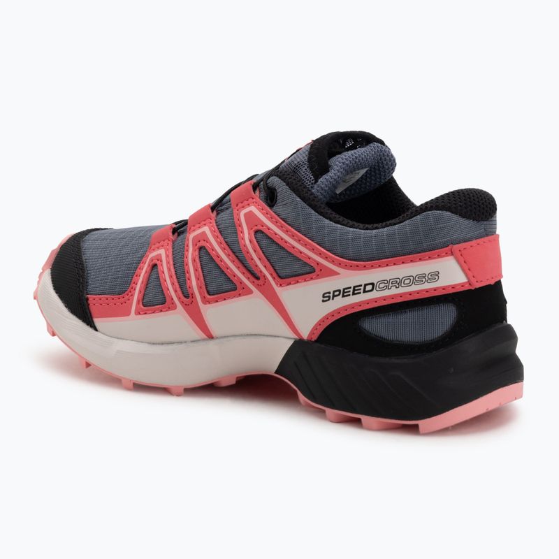 Детски обувки за бягане Salomon Speedcross Waterproof grisaille/hushed violet/rouge red 3