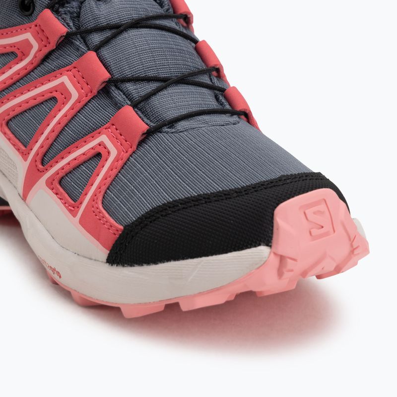 Детски обувки за бягане Salomon Speedcross Waterproof grisaille/hushed violet/rouge red 7